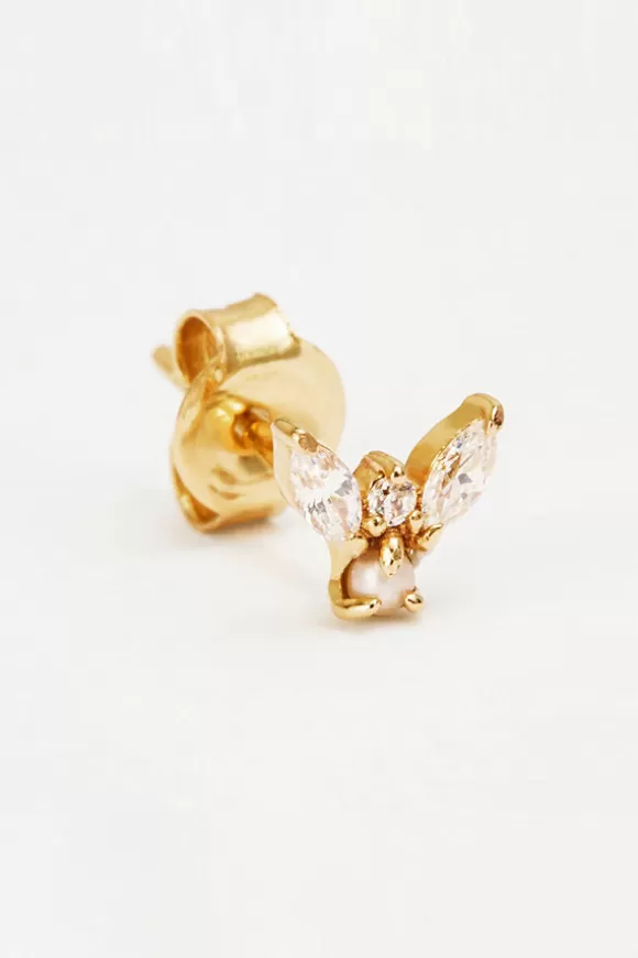 Women By Charlotte Earrings-14Kt Gold Angel Stud Earring