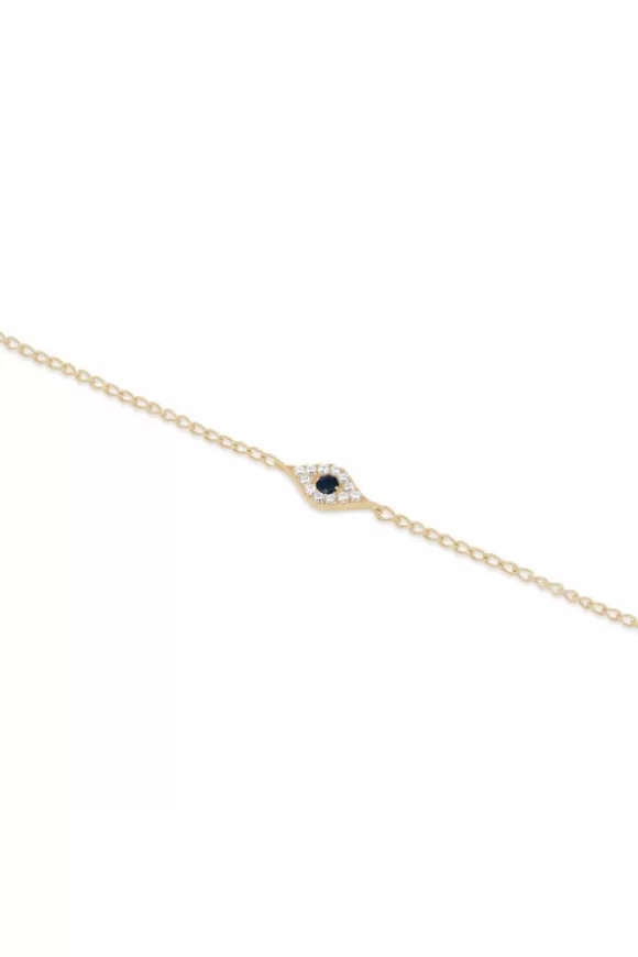 Women By Charlotte Bracelets-14Kt Gold Evil Eye Bracelet