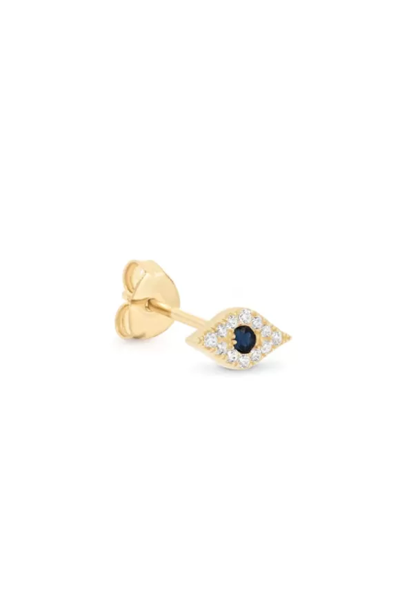 Women By Charlotte Earrings-14Kt Gold Evil Eye Earring