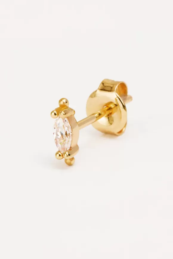 Women By Charlotte Earrings-14Kt Gold Radiance Crystal Stud Earring