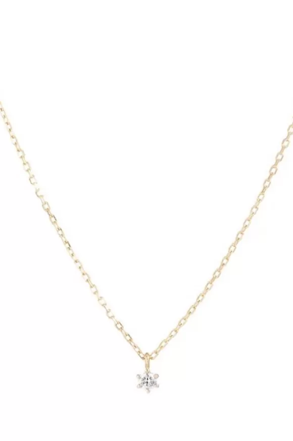 Women By Charlotte Necklaces-14Kt Gold Sweet Droplet Diamond Necklace