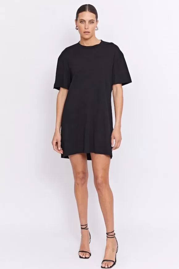 Women Pfeiffer Dresses-808 Disco Tee Dress Black