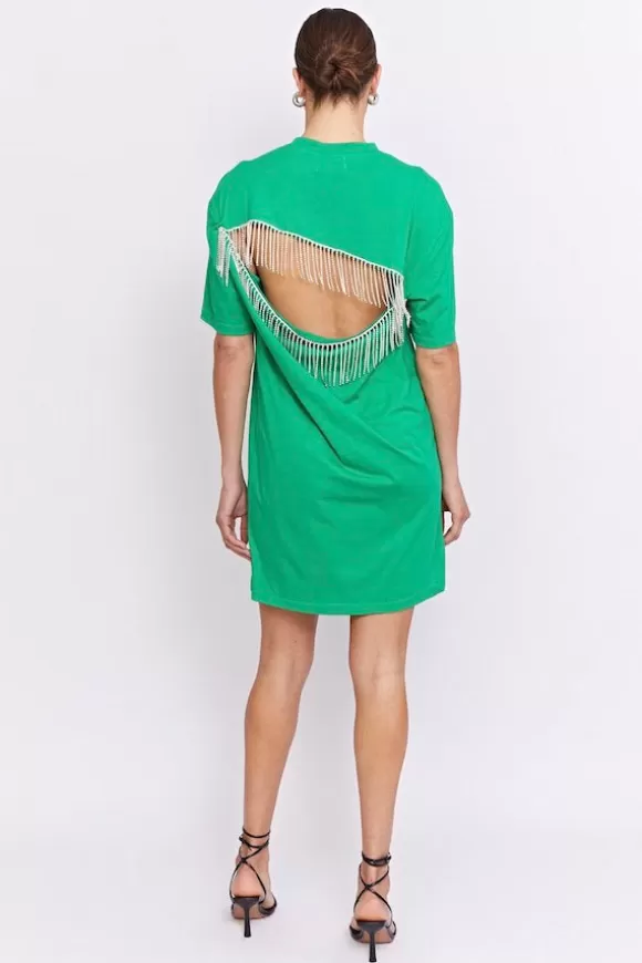 Women Pfeiffer Dresses-808 Disco Tee Dress Moss