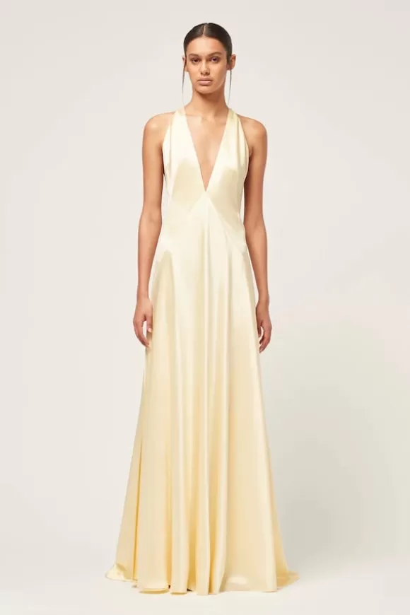 Women Michael Lo Sordo Dresses-Alexandra Maxi Dress Yellow