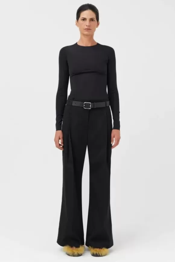 Women Camilla And Marc Tops-Ambra Long Sleeve Top Black