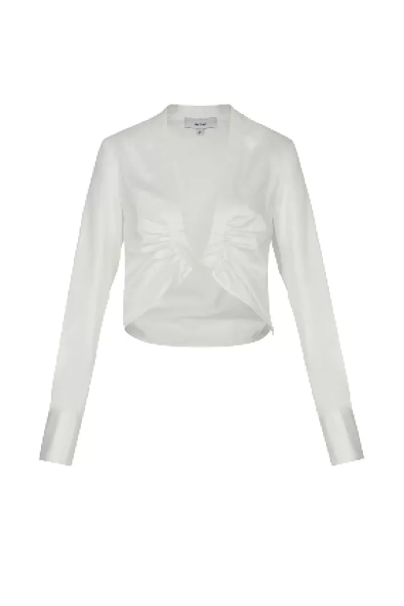 Women Auteur Tops-Avery Long Sleeve Top White