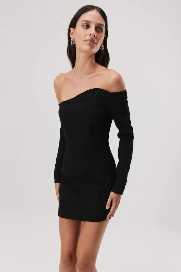 Women Misha Dresses-Baker Asymmetric Neckline Mini Dress