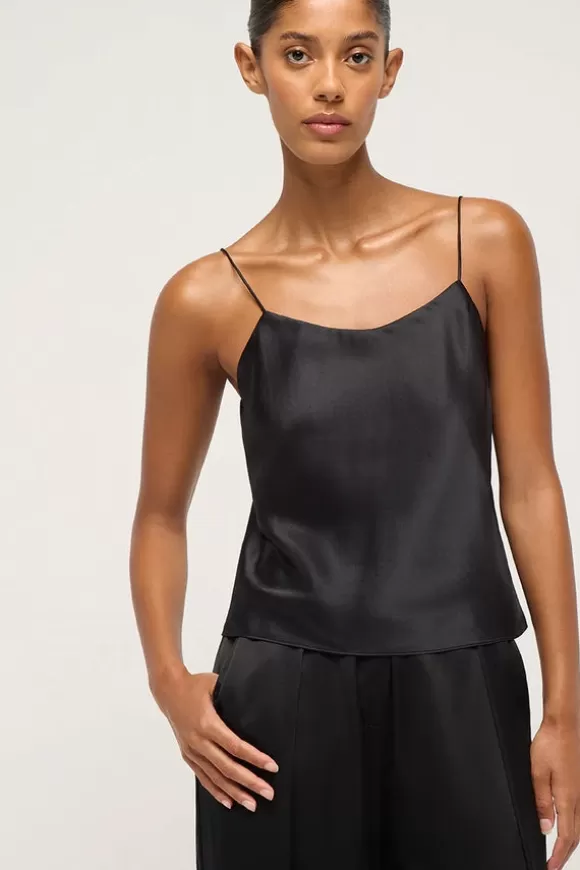 Women Michael Lo Sordo Tops-Bias Camisole Black