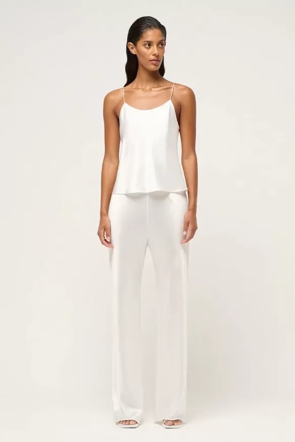 Women Michael Lo Sordo Pants-Bias Lounge Pant White