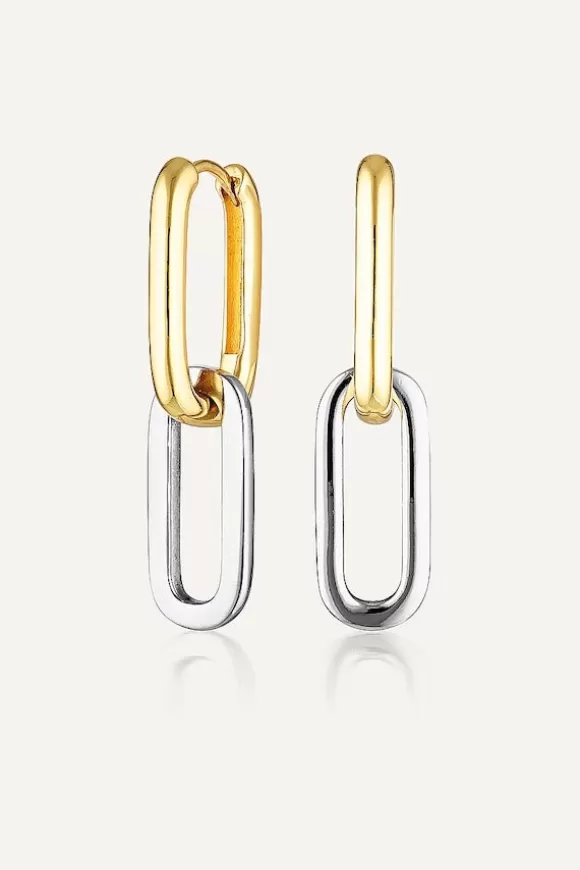 Women Avant Studio Earrings-Celine Earrings Grande Gold/Silver