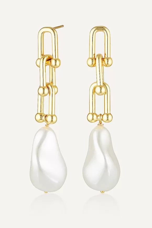 Women Avant Studio Earrings-Cleo Pearl Earrings