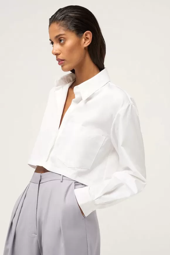 Women Michael Lo Sordo Shirts-Cropped Shirt White