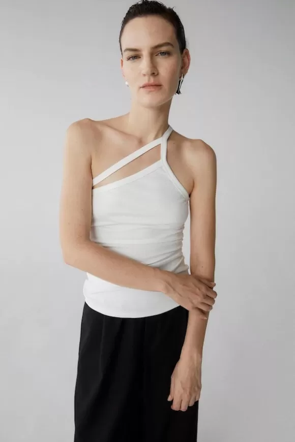 Women Misha Tops-Damon Ribbed Jersey Tank Ivory