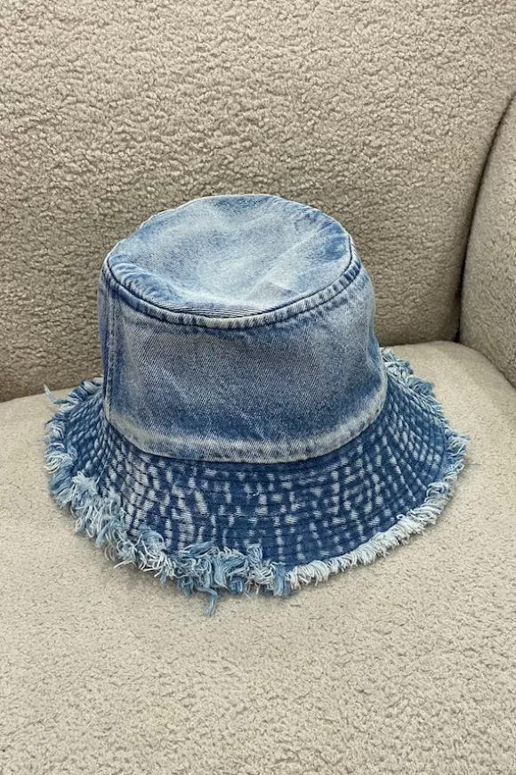 Women By Girls With Gems Headwear-Denim Bucket Hat