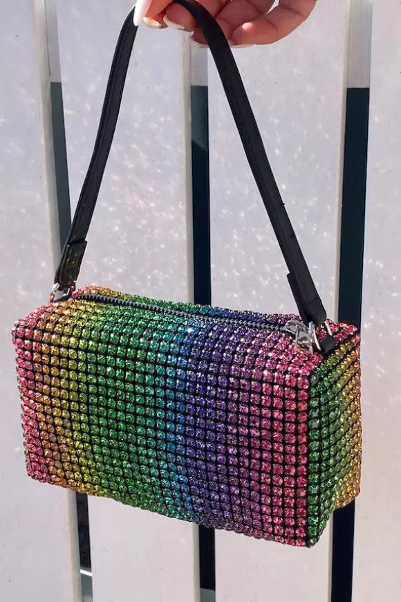 Women By Girls With Gems Bags-Diamonte Bag Multi