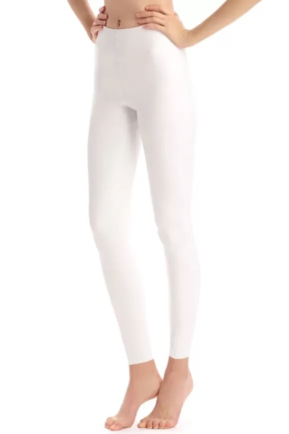 Women Commando Pants-Faux Leather Legging W/ Perfect Control White