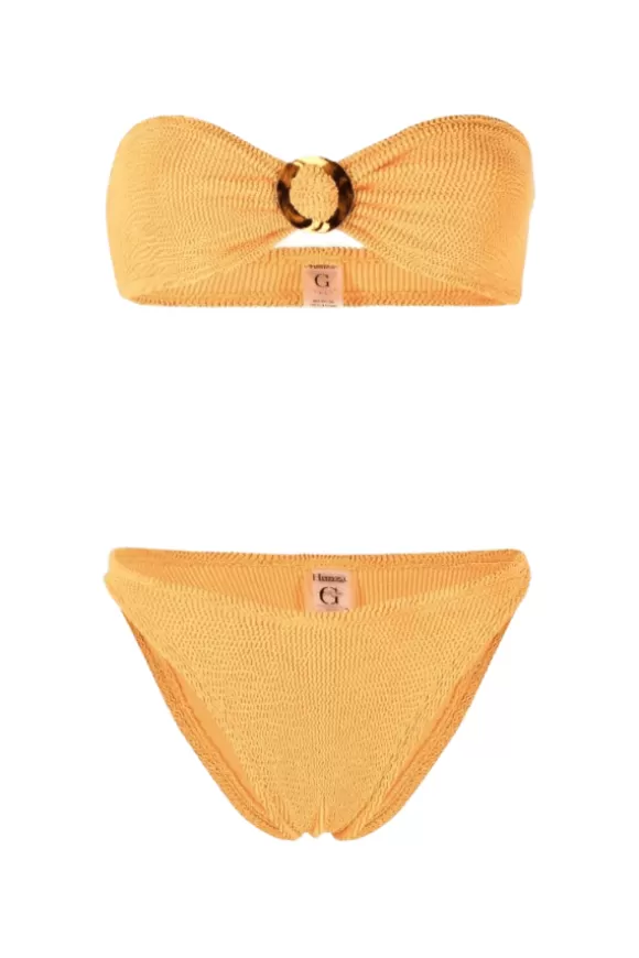 Women Hunza G Swimwear-Flora Bikini Mango Sorbet