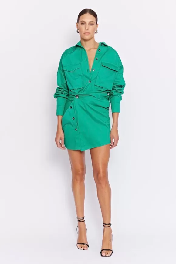 Women Pfeiffer Dresses-Forbes Mini Dress Leaf