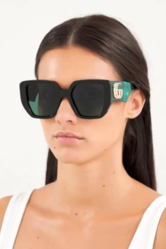 Women Gucci Eyewear-Gg0956S001 Green