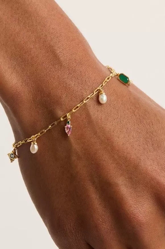 Women By Charlotte Bracelets-Gold Connect To The Universe Bracelet