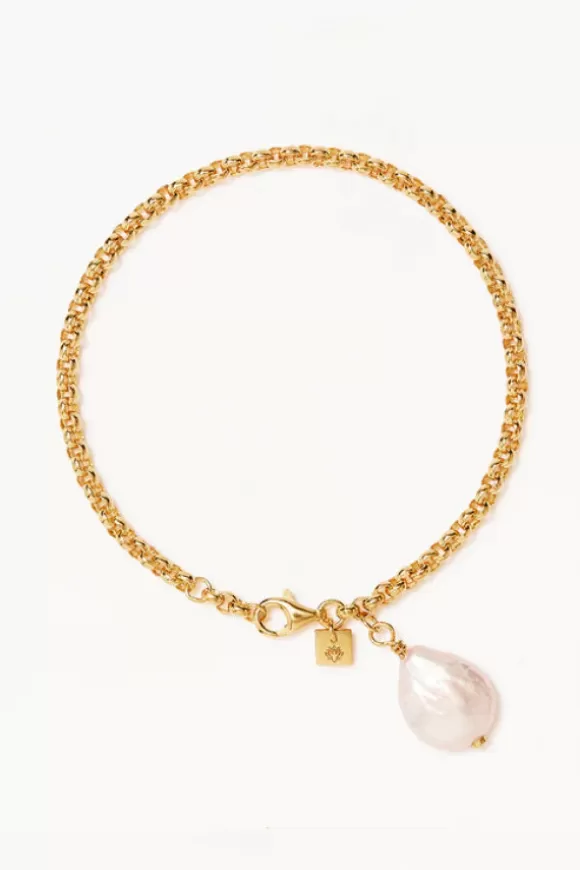 Women By Charlotte Bracelets-Gold Embrace Stillness Pearl Bracelet