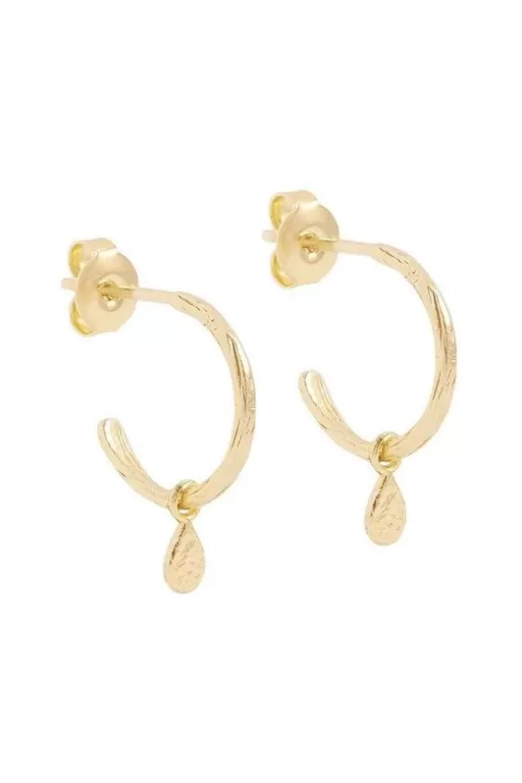 Women By Charlotte Earrings-Gold Grace Hoops