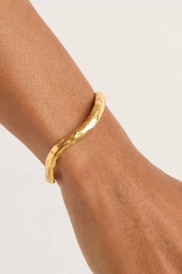 Women By Charlotte Bracelets-Gold Horizon Cuff