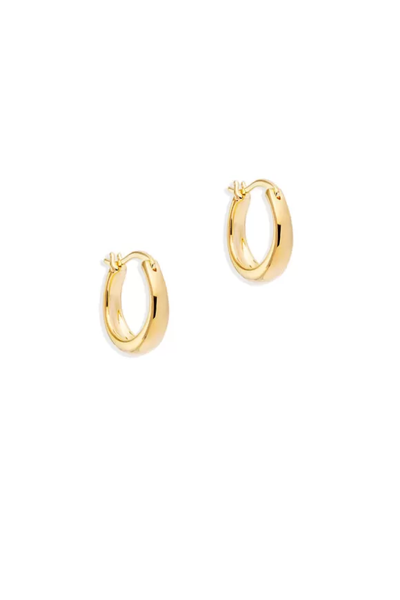 Women By Charlotte Earrings-Gold Infinite Horizon Small Hoops