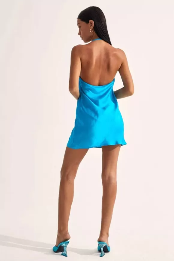 Women Cin Cin swim Dresses-Grenada Cowl Neck Mini Dress Aqua