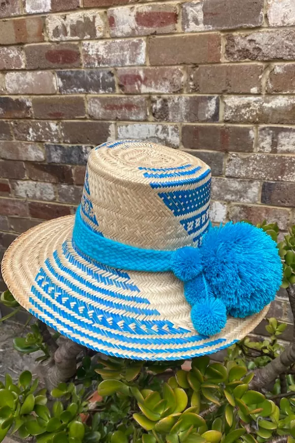 Women Symi Soul Headwear-Handwoven Hat Blue/Neutral