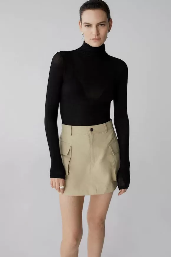 Women Misha Tops-Hayven Sheer Knit Turtle Neck Top