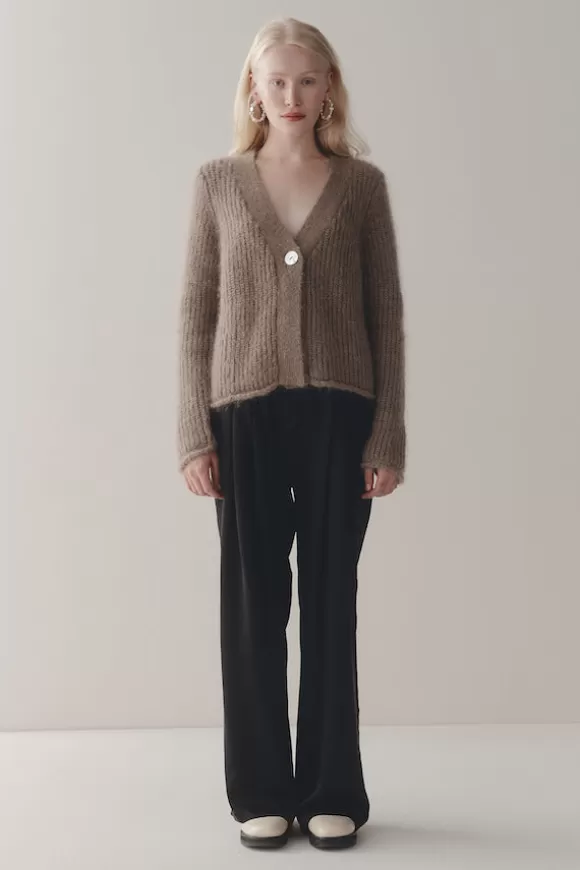 Women Marle Knitwear-Jai Cardigan Porcini