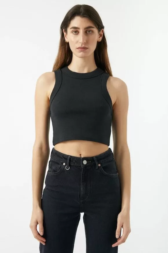 Women Neuw Denim Tees-Jonesy Crop Black