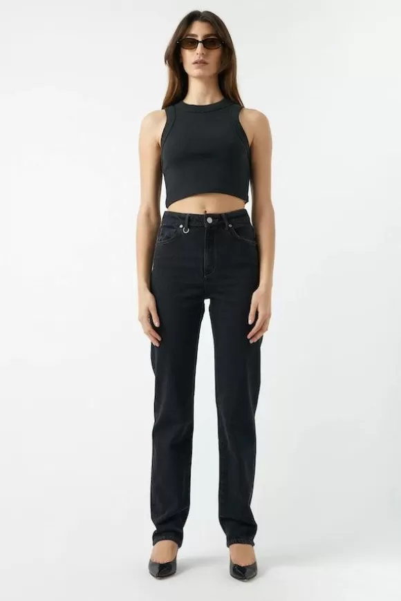 Women Neuw Denim Tees-Jonesy Crop Black