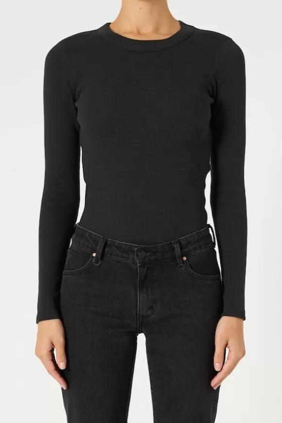 Women Neuw Denim Tees-Jonesy Long Sleeve Black