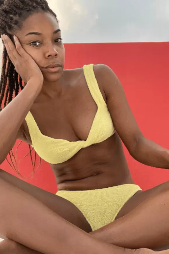 Women Hunza G Swimwear-Juno Bikini Yellow