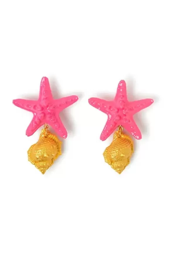 Women Shop Julietta Earrings-Le Splash Earrings Neon Pink/Yellow