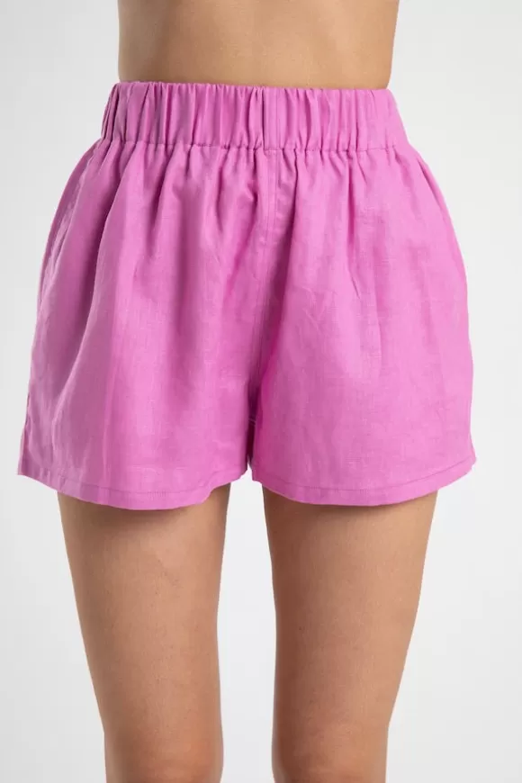 Women Summi Summi Shorts-Linen Shorts Fuchsia