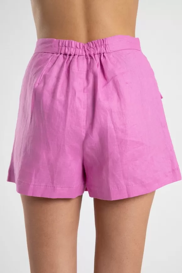 Women Summi Summi Shorts-Linen Shorts Fuchsia