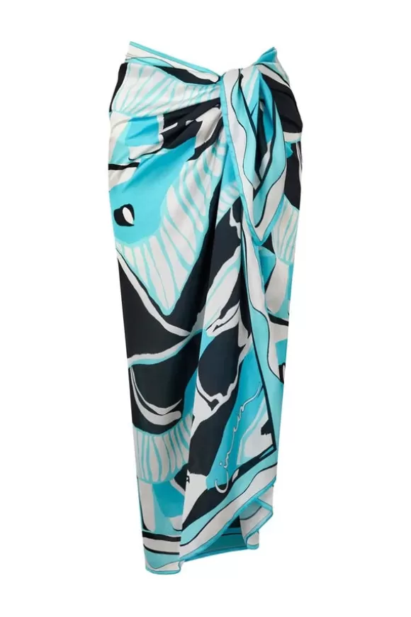 Women Cin Cin swim Scarves-Long Scarf Artifice Aqua