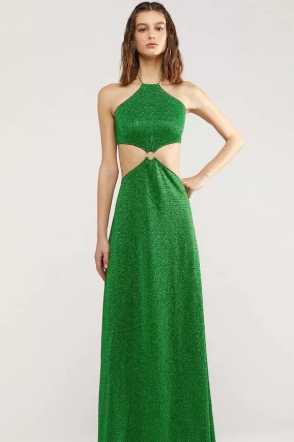 Women Oséree Dresses-Lumiere O Gem Cut Out Dress Emerald