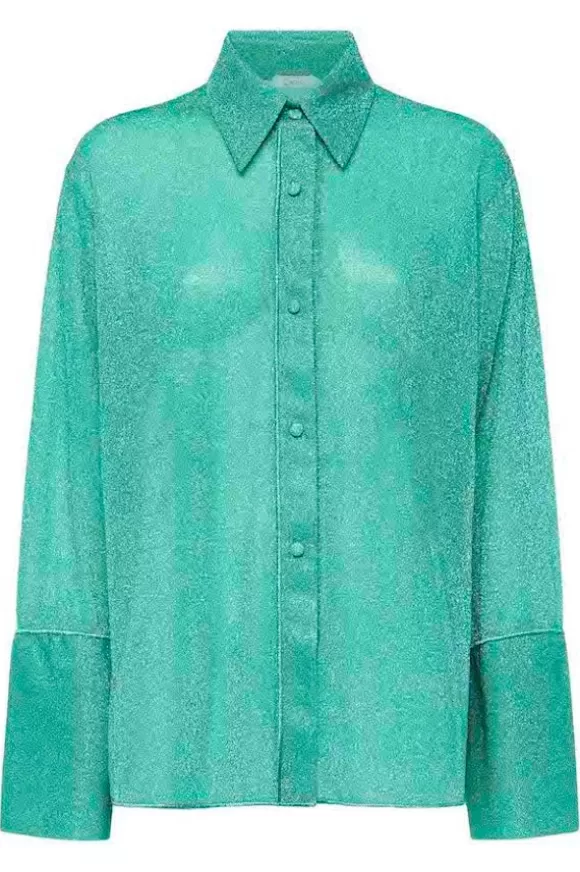 Women Oséree Shirts-Lumiere Sleeves Shirt Aquamarine