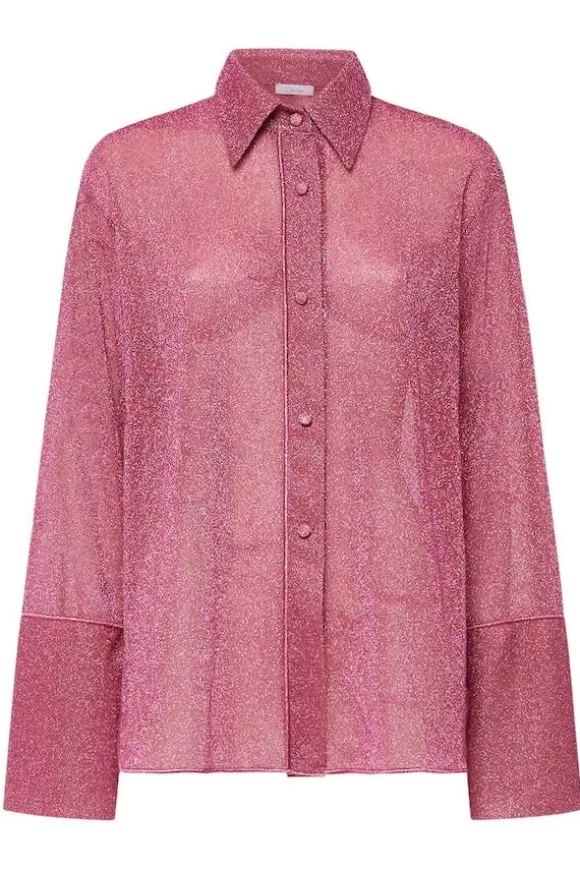 Women Oséree Shirts-Lumiere Sleeves Shirt Raspberry