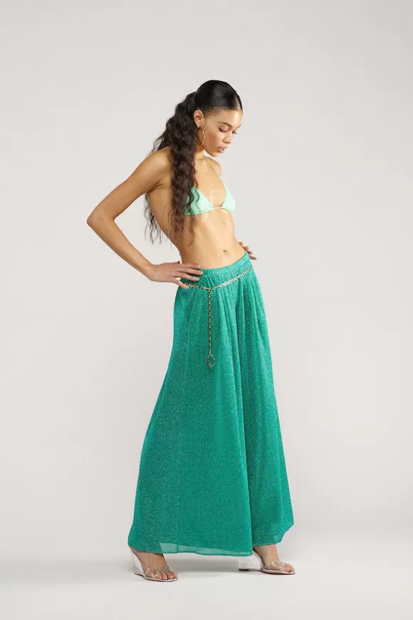 Women Oséree Pants-Lumiere Wide Pants Aquamarine