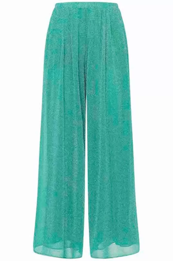 Women Oséree Pants-Lumiere Wide Pants Aquamarine