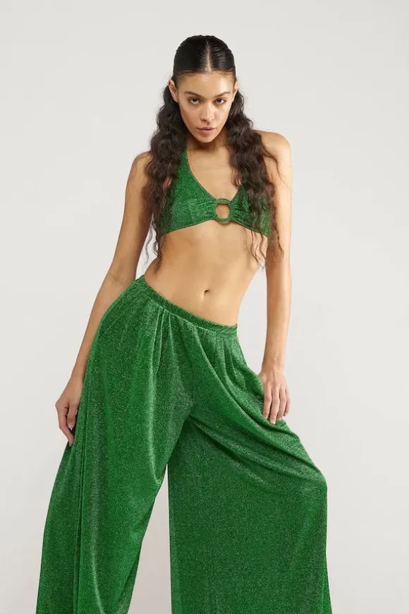 Women Oséree Pants-Lumiere Wide Pants Emerald