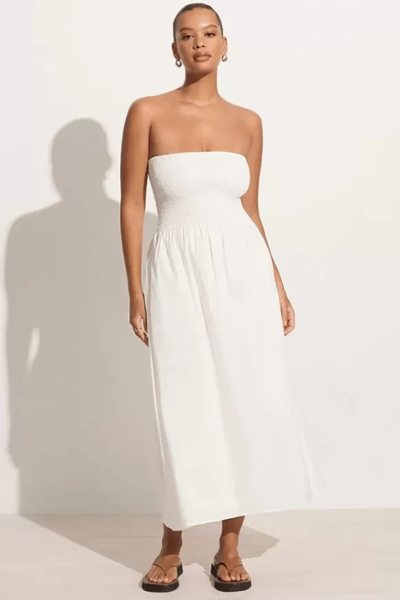 Women Faithfull the Brand Dresses-Madella Midi Dress White