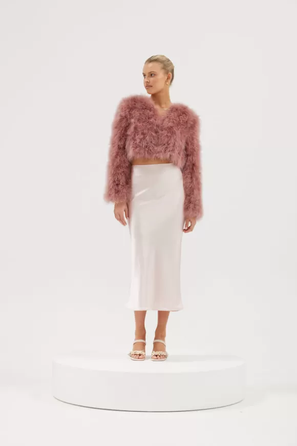 Women Bubish Jackets & Coats-Manhattan Feather Jacket Mauve