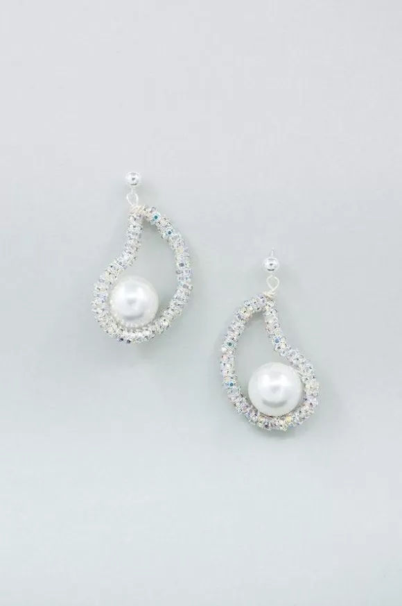 Women Pearl Octopussy Earrings-Mini Silver Oysters