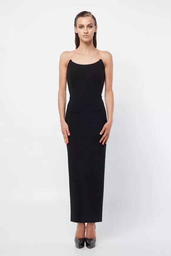 Women Mossman Dresses-No Favours Midi Dress Black